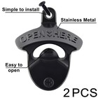 Haiicen Black Beer Bottle Cap Opener Wall Mounted  Stainless Cooler Mounted    