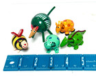 Lot Of 5 Unique Nodders Plastic And Wood