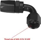 2pcs 6an 90 Degree Swivel Hose End Fitting For Braided Cpe Fuel Hose Black