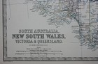Australia  New South Wales  Queensland  Original Antique Map  Johnston  1871