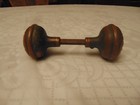 Antique Embossed Brass Doorknobs Eastlake Ornate Pair Victorian