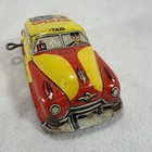 Vintage 1940 s Lupor Yellow Open Air City Cab Taxi  39 Tin Litho Wind Up Car