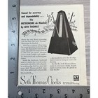 Seth Thomas Metronome Clocks Vintage Print Ad 50s Piano Music Keep Time