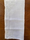 Antique Vintage White Linen Hankie Eyelet Style Embroidery Wedding Bride