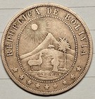 Bolivia 10 Cents Centavos 1902 Nickel Km174 3