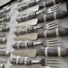 Vintage Argentina Gaucho Steak Knife Fork Carving Set 24 Pc W cases