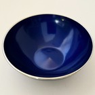 Vintage Emalox Norway Danish Mcm Blue 4  Enamel Metal Bowl