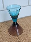 Fifth Avenue Crystal Martini Cocktail Glass Reversible Vintage Blue Purple Mcm