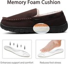 Mens Moccasin Slippers Indoor Outdoor House Slippers Warm Plush Fuzzy Memory    
