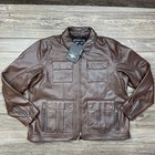 Harley-davidson Men s Portage Midweight Leather Jacket  Brown 98002-22vm 3xl Nwt