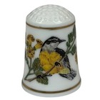 Songbirds Of The World  bananaquit  Franklin Porcelain Robin Hill Thimble 1983