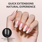 Short Almond X Nail Tips - 300pcs 15 Sizes Clear Acrylic half Matte Full Cover P