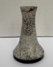 Beautiful Glazed Bud Vase-pottery Art-vtg-white Black And Browns-5    Hx 2 75    W