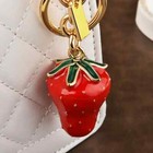 Coach Strawberry Bag Charm Keychain Resin And Metal Brass Keychain Ornament New