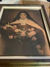 St  Therese Of Lisieux Framed Print Vintage Solid Wood 14 x17  Frame Beautiful