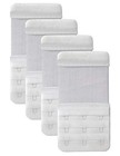 Tamlien Bra Extender 3 Hook stretchy Soft Comfortable Bra Strap Extender White