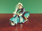 Scarce Us Zone Gama 126 Tin Friction Police Motorcycle Tinplate