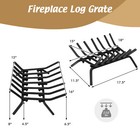 18 25 31 Inch Fireplace Log Grate Solid Steel Firewood Burning Rack Holder