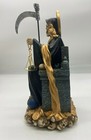 Santa Muerte 12  Resin Statue Holy Death Grim Reaper Skull Sitting 6640-12
