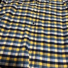 Ll Bean Plaid Flannel Shirt Mens Size L Slightly Fitted Cotton Blue Yellow