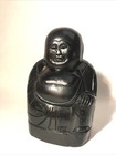 Vintage Carved Wood Buddha Statue-8   x5    Solid Wood  Black