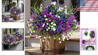 Artificial Flowers For Outdoors - 3 Colors Magenta Purple