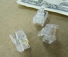 Amp 6-wire Modular Phone Line Plugs  6p6c Gold Contacts Rj11  Rj12  Rj14  Rj25