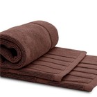 White Classic Luxury Bath Mat Floor Towel Set - 100  Cotton 22x34  2 Pack  Brown