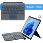 For Microsoft Surface Pro 8 pro X 13  Gray Bluetooth Keyboard With Touchpad