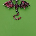 Fantasy Dragon Wing Pendant Necklace On Black Cord  Red   Black