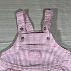 Vintage Baby Bgosh 12m Pink White Striped Bubble Romper Overalls Oshkosh P1