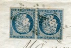 Rare   Gorgeous 1852 Cover From Paris To Murat With A Pair Of Xf Yvert   4