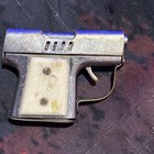 Vtg Pistol Pocket Lighter Made In Occupied Japan Chrome Mother Of Pearl