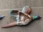 Set Of Three Flying Pheasants  Chalkware Fron The 50 s