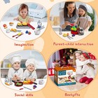 78pcs Kids Kitchen Toy Pretend Cooking Playset Gift With Play Pots Play Food Set