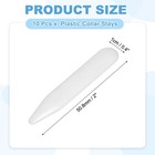 10pcs Plastic Collar Stays  2 Inch Length Dress Shirt Collar Inserts  White