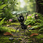 Cute Stylish Metal Cartoon Ant Desk Decoration For Home Office Table Ornament