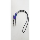 Vintage 90s Bolo Tie Howling Coyote Purple Wood Handpainted 