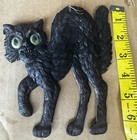Vintage 6 Inch Die Cut German Black Cat Halloween Decoration 