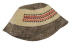 Wool Sauna Hat Embroidered Ukrainian Ornament Vyshivanka