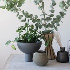 Hand-woven Seagrass  Grey   Black Basket