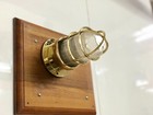 Vintage Nautical Brass Bulkhead Lights Set Of 2 Maritime Collectible Fixtures