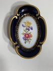 Vintage Jlmenau Graf Von Henneberg Cobalt Vanity Set - Holder And Dishes - 22k