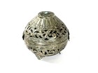 3 Wholesale Lot Handmade Vintage White Metal India Box   6  Tall 