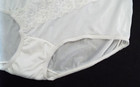 Vintage 1970s White Lace Sheer Nylon Granny Panties Size 9 Mushroom Gusset Silky