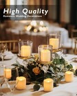 100 Pcs Flickering Flameless Votive Candles 200  Hour Warm White Electric