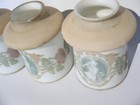 Vintage Antique Set Of 3 Matching Glass Rose Vine Lamp Shades