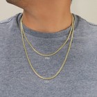 14k Yellow Gold Solid 3 5mm Mens Miami Cuban Link Chain Necklace Lobster 24 