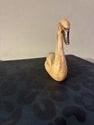 Vintage Hand-carved Wooden Swan Decoy Folk Art Sculpture
