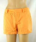 Stylus Light Orange Flat Front Chino 100  Cotton Casual Shorts Womens Size 2 Euc